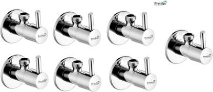 Prestige . Chrome Plated Stainless Steel Turbo Angel Valve Set of -7 Angle Cock Faucet