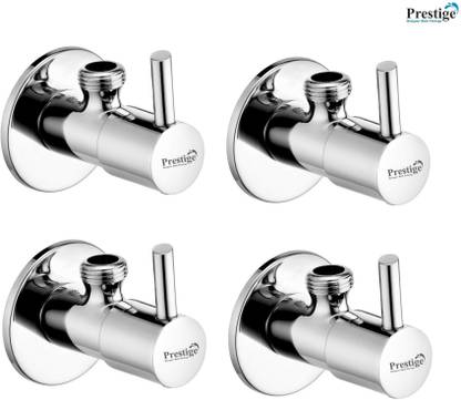Prestige . Chrome Plated Stainless Steel Turbo Angel Valve Set of -4 Angle Cock Faucet