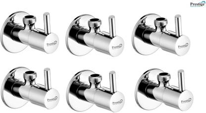 Prestige . Chrome Plated Stainless Steel Turbo Angel Valve Set of -6 Angle Cock Faucet
