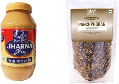 Delight Foods Jharna Ghee and Panchphoran Combo Combo