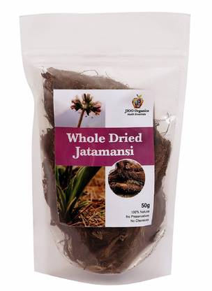 Jioo Organics Whole Dried Jatamansi Root, Musk Root, Spikenard for Hair Treatment