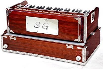 SG MUSICAL 2 line keyboard 42 keys Portable Harmonium coupler folding harmonium cover MGNHFOL12 3.5 Octave Hand Pumped Harmonium