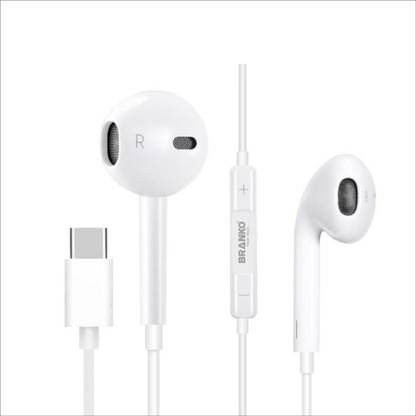 Branko X4 Type-C Wired Earphone With Mic Headset |With volume Control Wired
