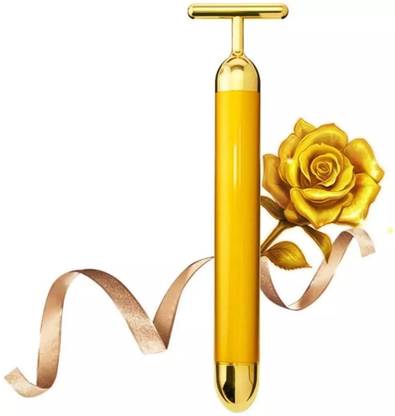 SarjuZone 24K Gold Energy Beauty Bar Electric Vibration Facial Massager 24K Gold Energy Beauty Bar Electric Vibration Facial Massage 24K Gold Energy Beauty Bar Electric Vibration Facial Massage Massager (Gold) Massager