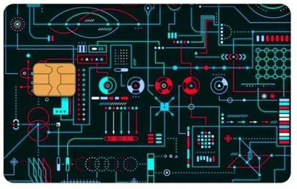 wrap craft FULL COVER LARGE CHIP WINDOW DEBIT CARD & CREDIT CARD Sticker ON Mobile Skin