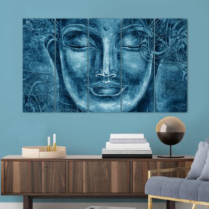 THE INSPIRE DECOR The Inspire Décor Multiple Frames Wall Painting Digital Reprint - Set of 5 (30 inch x 52 inch each) Painting Digital Reprint 76 inch x 26 inch Painting