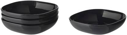 IKEA Deep plate, black, 20x20 cm (7 ¾x7 ¾ ") Dinner Plate
