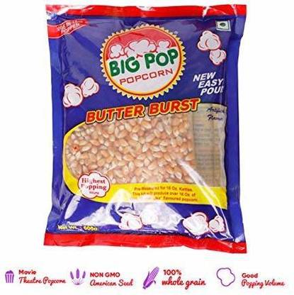 POPCORN&COMPANY Popcorn Kernel Seeds,Unpopped Popcorns Seeds, Kernels Kit with Oil & Salt in Butter Burst Flavour-600 g Butter Burst Popcorn