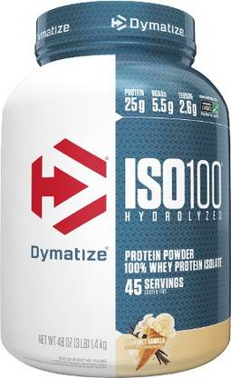 DYMATIZE ISO100 HYDROLYZED PROTEIN POWDER 100% WHEY PROTEIN ISOLATE (3LB) Whey Protein