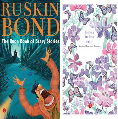 फॉलिंग इन लव अगेन: स्टोरीज़ ऑफ लव एंड रोमांस + द रूपा बुक ऑफ स्केरी स्टोरीज़ (सेट ऑफ 2 बुक्स)