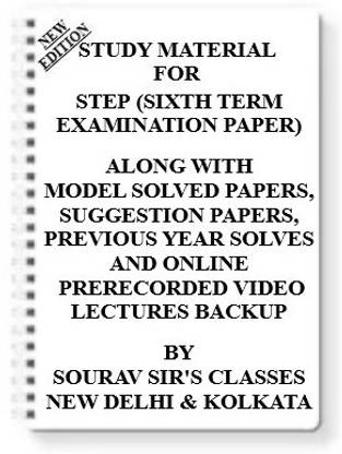 Study Notes Material On Step (Sixth Term Examination Paper) [ Pack Of 4 Books ] With Model Question Papers + Topicwise Analysis + Mcq Questions + Special Practice Set