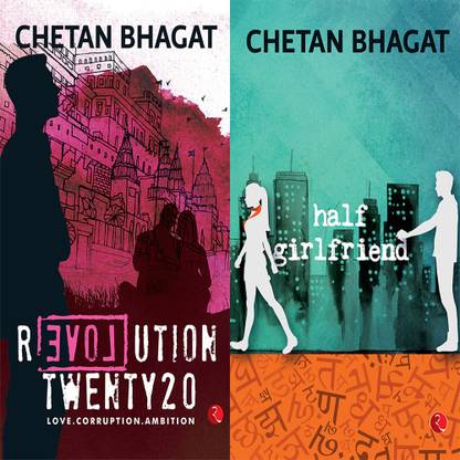 Half Girlfriend + Revolution Twenty 20: Love. Corruption. Ambition (Set Of 2 Books)