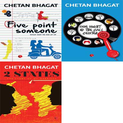 2 स्टेट्स: द स्टोरी ऑफ माय मैरिज + वन नाइट @ द कॉल सेंटर + फाइव प्वाइंट समवन ; व्हाट नॉट टू डू एट IIT (सेट ऑफ 3 बुक्स)