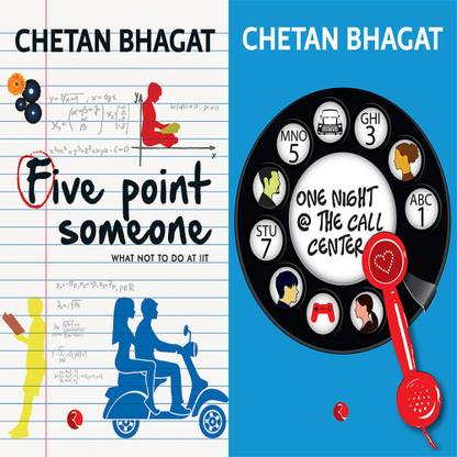 वन नाइट @ द कॉल सेंटर + फाइव प्वाइंट समवन ; व्हाट नॉट टू डू ऐट IIT (सेट ऑफ 2 बुक्स)