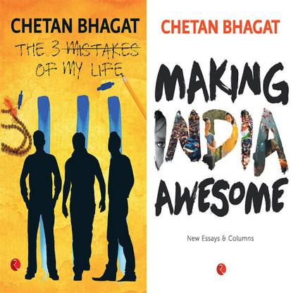 Making India Awesome: New Essays And Columns + The 3 Mistakes Of My Life (Set Of 2 Books)