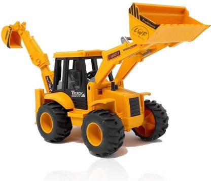 Learn With Fun 2 in 1 Construction Trucks Rotate by 180 Degree JCB Toy, Loader