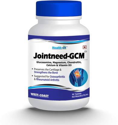 HealthVit Jointneed-GCM with Glucosamine,Magnesium,Chondroitin,Calcium & Vitamin-D Tablets