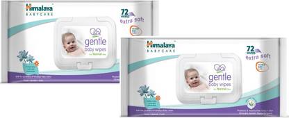 HIMALAYA Combo pack of Gentle Baby wipes 72 wipes x 2 = 144 wipes