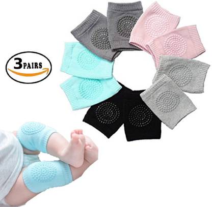 Avloan 3 - Pair Baby Crawling Knee Pad Non-Slip Multi Color Baby Knee Pads, knee pad for children, knee pads for kids (Baby Knee Pads Combo Set Of 3) Multicolor Baby Knee Pads