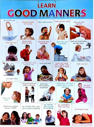 Good Manners Chart 2 Sides Lamination Printed
