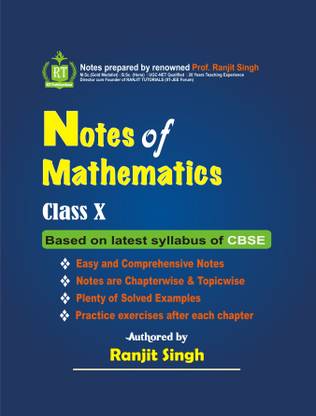 Notes of Mathematics, Class-10 (Including NCERT Questions with Solution)