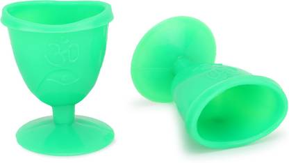 RCSP eye wash cup made up of non toxic plastic for yoga pack of 2 transparent GR