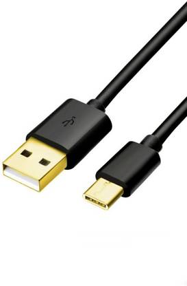 Avecra USB Type C Cable 1.2 m 4 Amp Fast Charging Data Sync With Golden Connectors