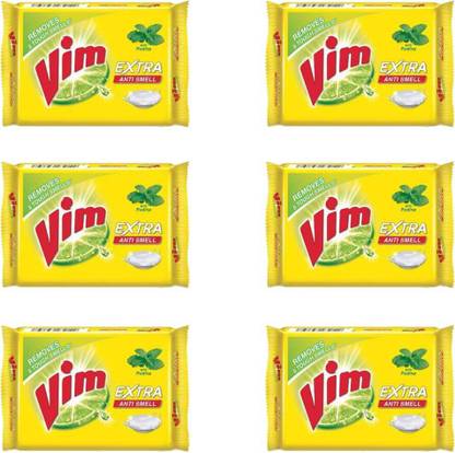 Vim EXTRA ANTI SMELL BAR (pack of 6) Dishwash Bar