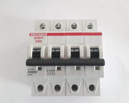 Indoasian 63Amp FOUR Pole AC MCB C Curve 63A FP MCB MCB