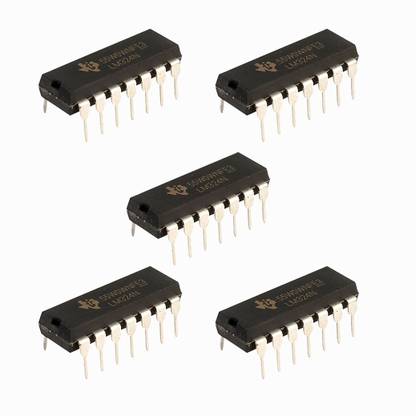 geeta enterprises LM324 quad op-amp TI DIP14 orignal IC pack of 5 pcs Electronic Components Electronic Hobby Kit