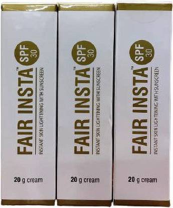 FAIR INSTA SPF 30 INSTANT SKIN LIGHTENING WITH SUNSCREEN PACK OF [3X20GM]