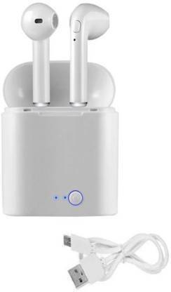 CADNUT iPod Bluetooth Headphone with Mic Earphone Bluetooth Headset Bluetooth Headset (White, True Wireless)