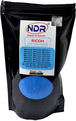 NDR ORIGINAL For RICOH :- MPC2003, MPC2030, MPC2011, MPC2503, MPC2550, MPC2551, MPC3000, MPC3300, MPC5501, MPC-2000, MPC2500, MPC2003, MPC2004, MPC2504, MPC3003, MPC3503, MPC4503, MPC5503, MPC6003, MPC3004, MPC2030, MPC2050, MPC2051, MPC2530, MPC2550, MPC2551, MPC3001, MPC3501 MPC3504, MPC4504, MPC5504, MPC6004 (1Kg) Cyan Ink Toner Powder