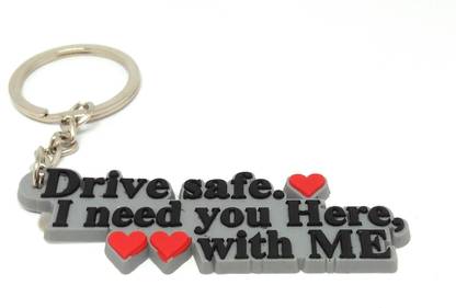 Key Era Drive Safe Rubber Keyring Key Chain