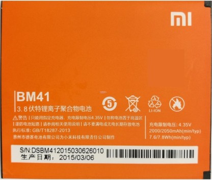 Batería Original para Xiaomi Redmi 1S 2A AKKU MI 2050mAh BM41