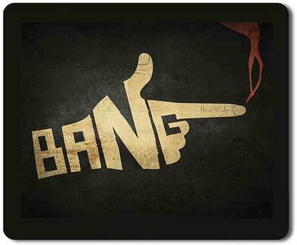 Yellow Alley Bang Printed Mouse Pad|Mouse Pad for wireless Mouse|High Quality Rubber Base|Anti- Slippery Mouse Pad Mousepad