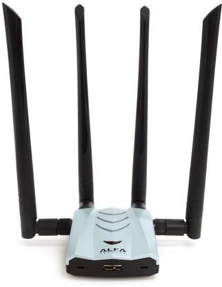 Alfa Network AWUS1900 Wifi adapter - 1900 Mbps 802. 11ac Long-Range Dual Band USB 3. 0 Wi-Fi Network Adapter w/4x 5dBi External Dual-Band Antennas WiFi Range Extender 5 GHz 1900 Mbps Wifi Speed Dual Band External Antenna NA