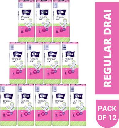 Bella Classic Maxi Drai Wings Sanitary Napkins 8 Pcs Each (12PKT) Sanitary Pad