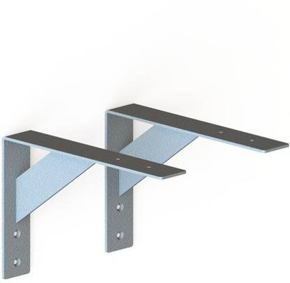 JVM INDUSTRIES Heavy Duty L Shaped Wall Shelf Angle Brackets, White Wall Shelves Metal Brackets, Wall Mounted Shelf Supports - Powder Coated Steel Angle Bracket for Wall Shelf - Set of 2 (6" x 4" x 1") 15 CM x 10 CM Shelf Bracket 15 CM x 10 CM Shelf Bracket
