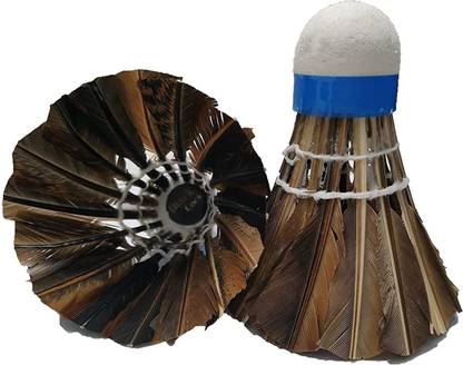AT COLLECTION Badminton Feather Shuttle COCK - Brown Feather Shuttle  - Brown