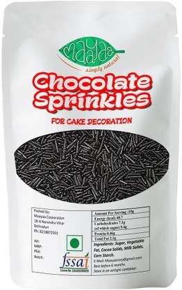 Maayaa - Simply Natural Dark Chocolate Choco Sprinkles Cake Decoration 200g Sprinkles
