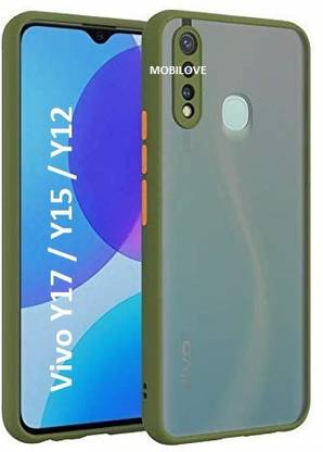 MOBILOVE Back Cover for Vivo Y17 / Y15 / Y12 | Smoke Translucent Shock Proof Smooth Rubberized Matte Hard Back Case