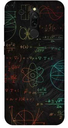PRINTVEESTA Back Cover for Redmi 8/MZB9073IN Maths Study Formulas Printed Back Cover