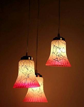 PR Star PR - Pack of Three Lamp Hanging Pink Chandelier Ceiling Lamp