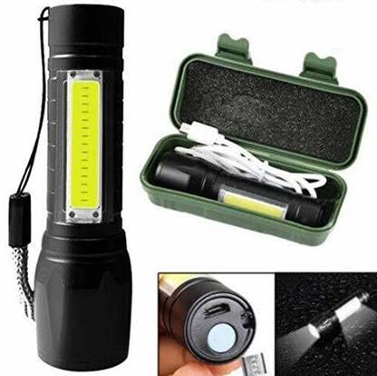 MOBONE ® Ultra Bright Mini Led Cob Torch Zoomable Portable 6 hrs Torch Emergency Light