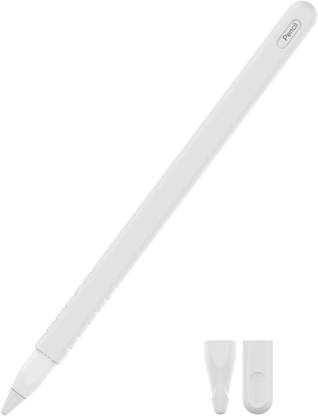 MXVOLT Silicone Case Compatible with Apple Pencil (2nd Generation) Holder Sleeve Skin Pocket Cover Accessories for iPad Pro (3rd Generation),Protective Nib Covers (White) Stylus