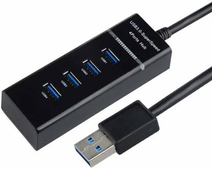 BhalTech 4 Port USB 3.0 Hub Splitter 4 Port USB 3.0 Hub Splitter Portable Mini USB Expander High USB Hub