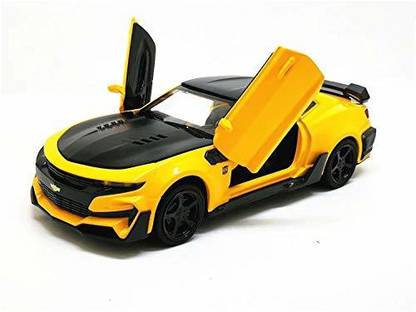 PINQUE 1:32 Scale bumblebee Die cast Alloy Metal Car Model Pull Back Car for Children