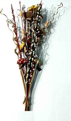 Palesaa Red Yellow White brown Hollyhock Dry Handmade Flower Multicolor Eucalyptus Artificial Flower
