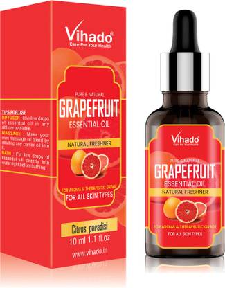 Vihado Naturals Grapefruit Essential Oil - 10 ml (Pack of 1)